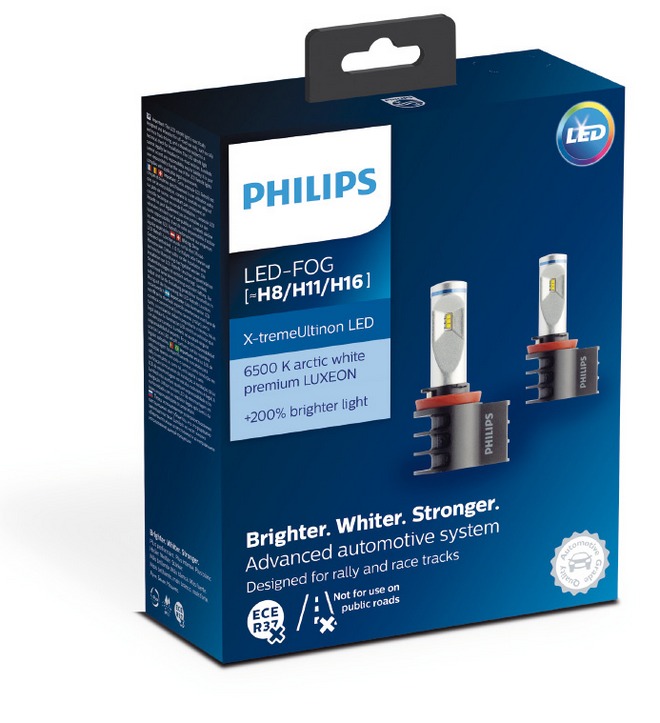 В результате светодиодные лампы Philips X-tremeUltinon работают с отражающей оптикой, что означает, что можно правильно настроить фары с четким ограничением света и тени